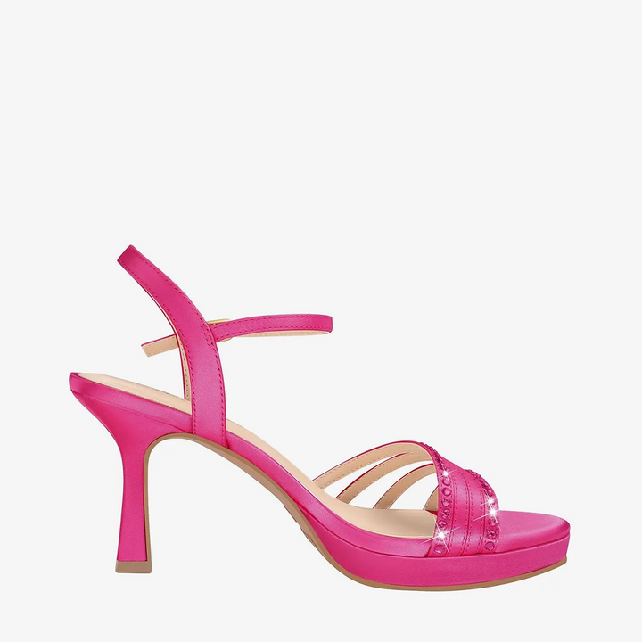 Lena Sparkly Hot Pink Platform Heel Sandals